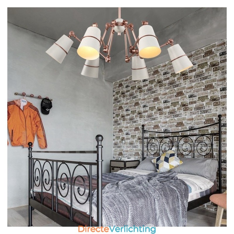 6-lichts kroonluchterlamp met moderne, eigentijdse stijlverlichting