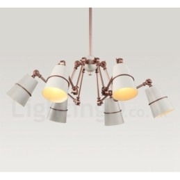 6-lichts kroonluchterlamp met moderne, eigentijdse stijlverlichting
