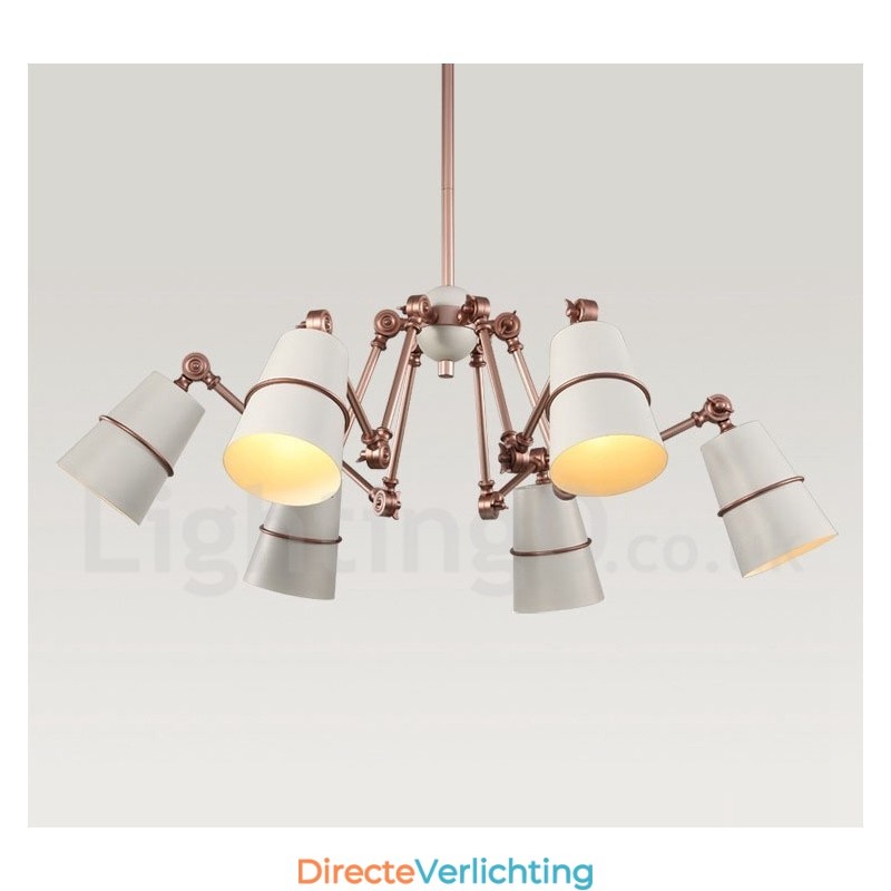 6-lichts kroonluchterlamp met moderne, eigentijdse stijlverlichting