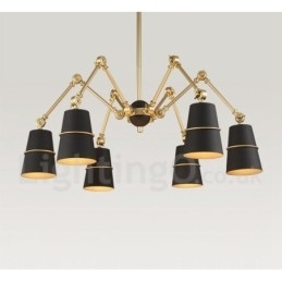 6-lichts kroonluchterlamp met moderne, eigentijdse stijlverlichting
