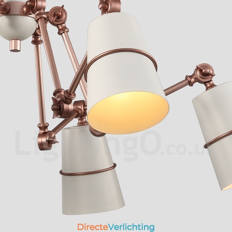 6-lichts kroonluchterlamp met moderne, eigentijdse stijlverlichting