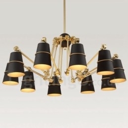 10-lichts kroonluchterlamp met moderne, eigentijdse stijlverlichting