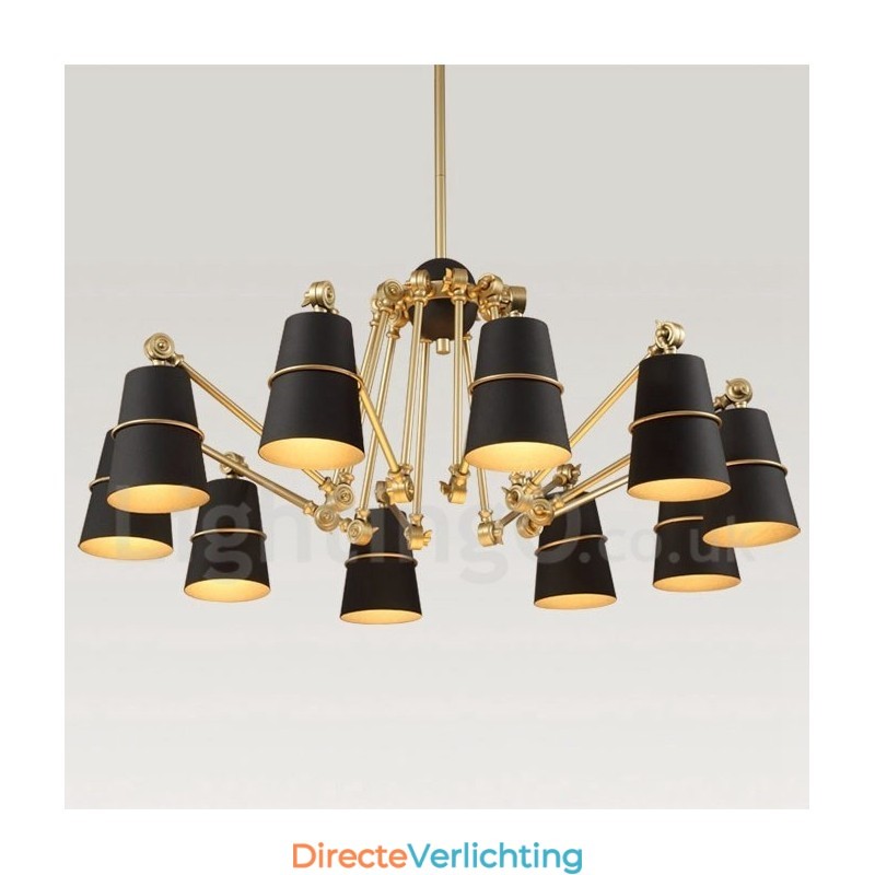 10-lichts kroonluchterlamp met moderne, eigentijdse stijlverlichting