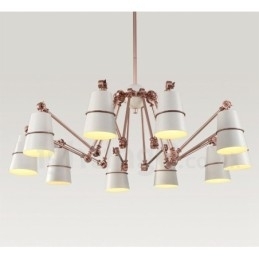 10-lichts kroonluchterlamp met moderne, eigentijdse stijlverlichting