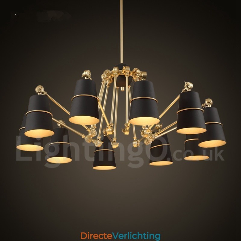 10-lichts kroonluchterlamp met moderne, eigentijdse stijlverlichting