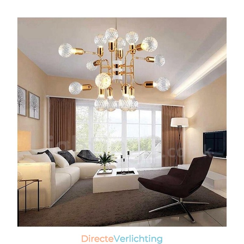 4-laags moderne eigentijdse kroonluchterlamp met 16 lampen