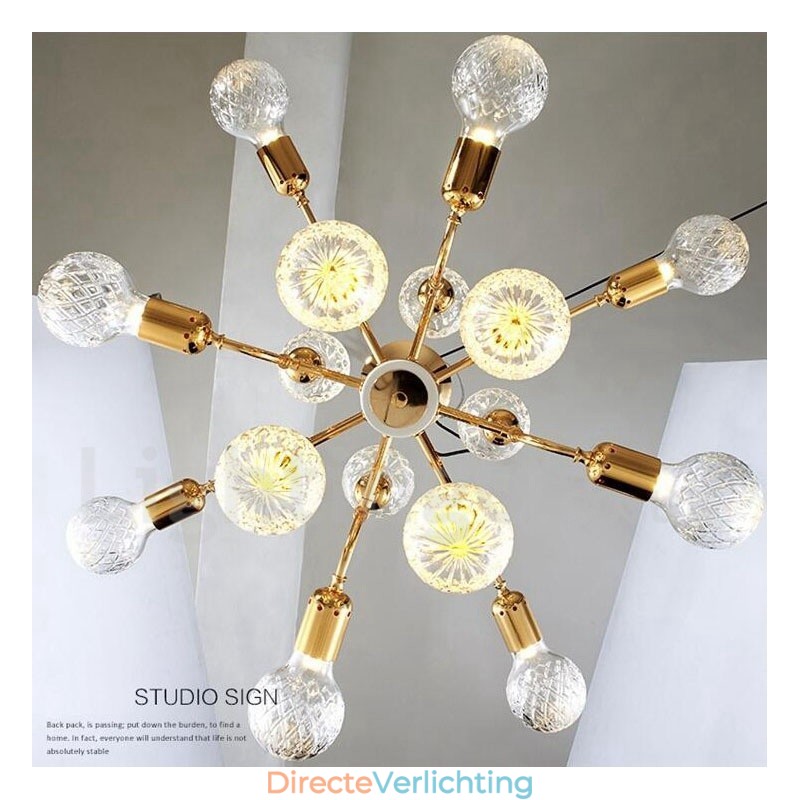 4-laags moderne eigentijdse kroonluchterlamp met 16 lampen