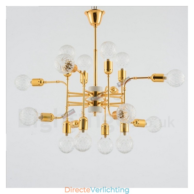 4-laags moderne eigentijdse kroonluchterlamp met 16 lampen
