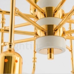 4-laags moderne eigentijdse kroonluchterlamp met 16 lampen
