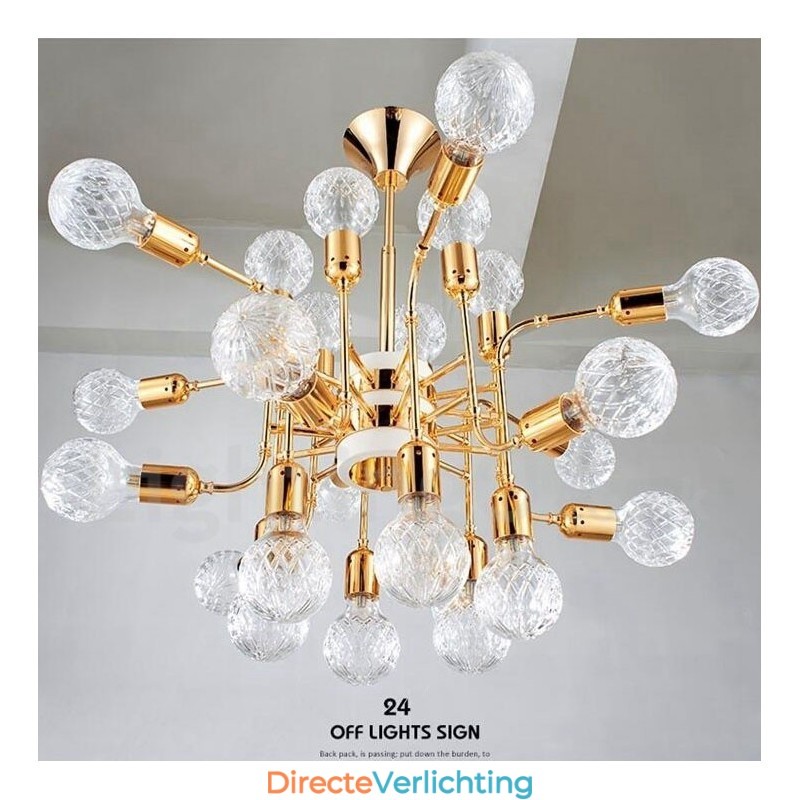 4-laags moderne eigentijdse kroonluchterlamp met 24 lampen