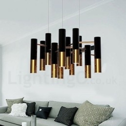 Moderne eigentijdse 13-lichts kroonluchter, enkele laag lamp