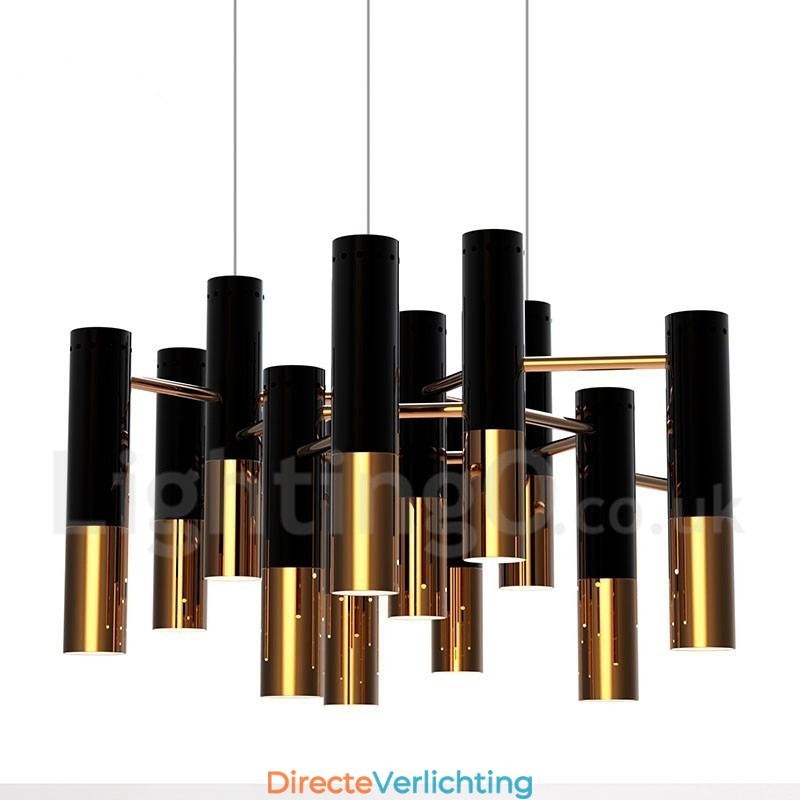 Moderne eigentijdse 13-lichts kroonluchter, enkele laag lamp
