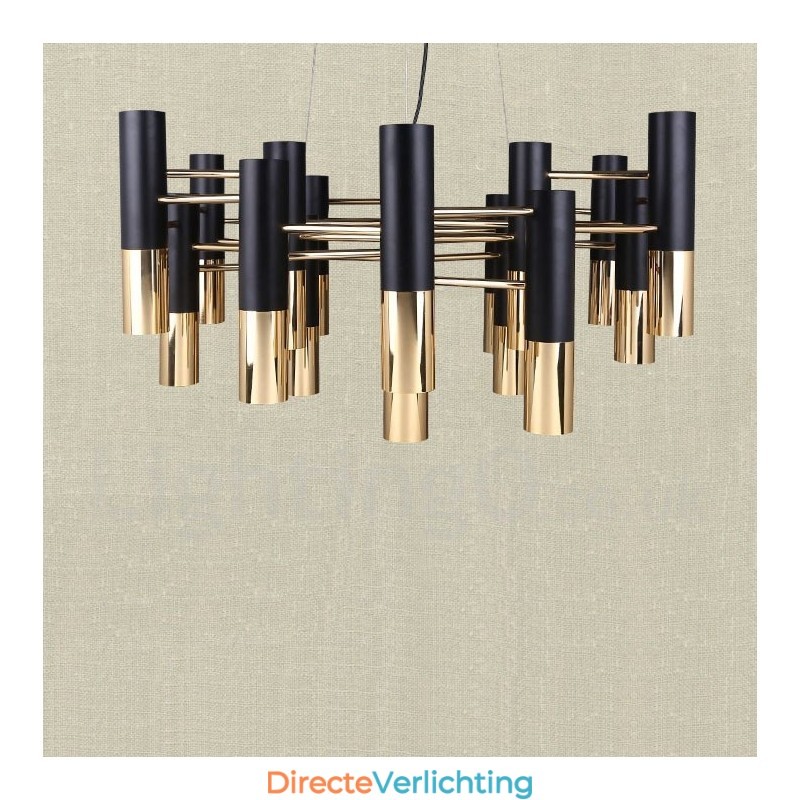 Moderne eigentijdse 19-lichts kroonluchter, enkele laag lamp