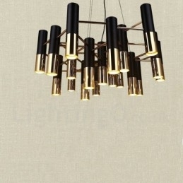 Moderne eigentijdse 19-lichts kroonluchter, enkele laag lamp