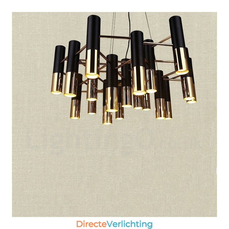 Moderne eigentijdse 19-lichts kroonluchter, enkele laag lamp