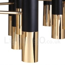 Moderne eigentijdse 19-lichts kroonluchter, enkele laag lamp