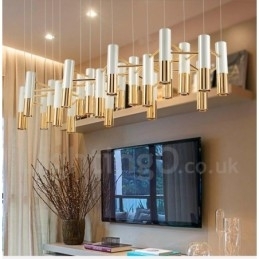 Moderne eigentijdse 22-lichts kroonluchter, enkele laag lamp