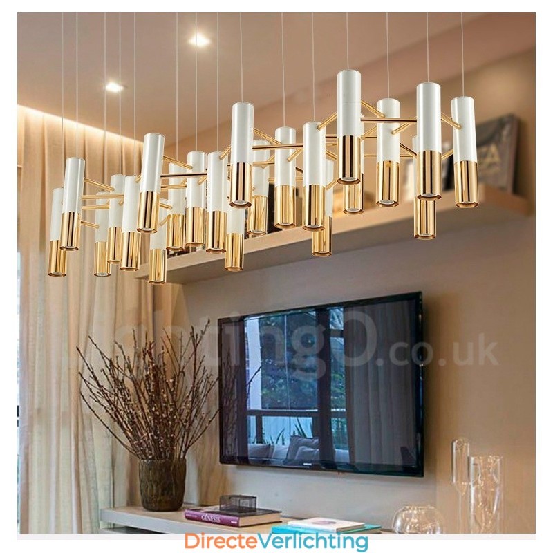 Moderne eigentijdse 22-lichts kroonluchter, enkele laag lamp