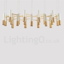 Moderne eigentijdse 22-lichts kroonluchter, enkele laag lamp