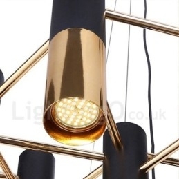 Moderne eigentijdse 22-lichts kroonluchter, enkele laag lamp