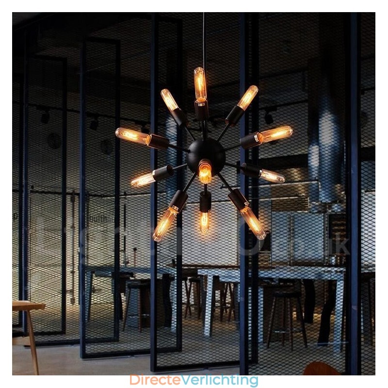 12-lichts retro vintage Sputnik kroonluchter