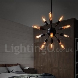 12-lichts retro vintage Sputnik kroonluchter