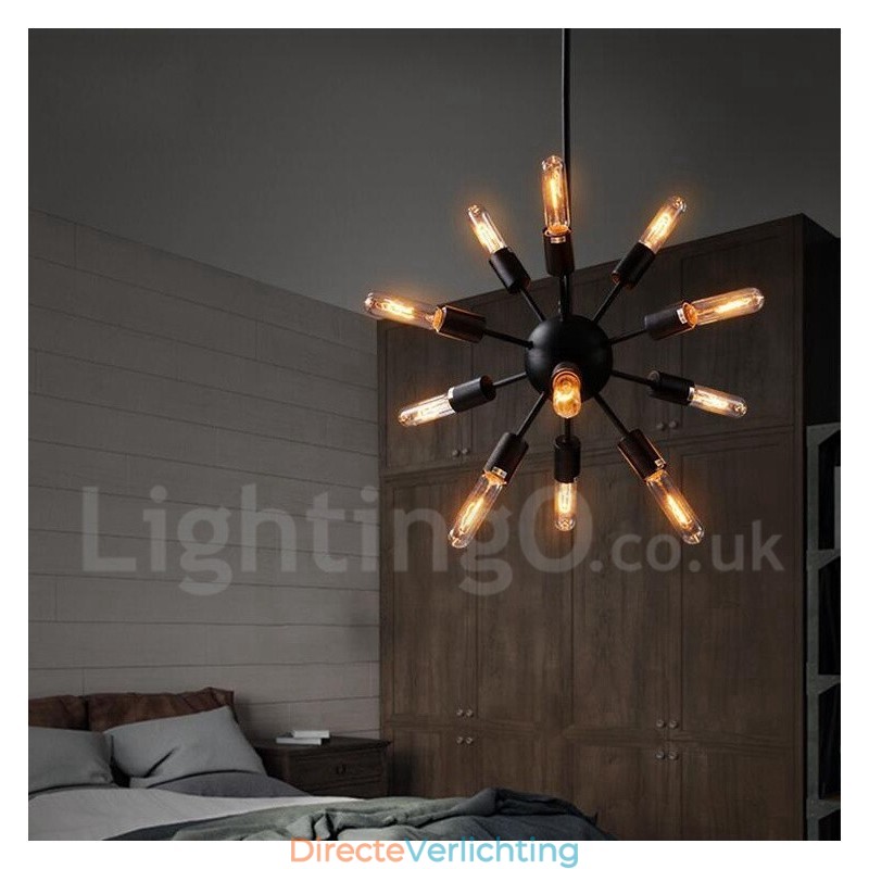 12-lichts retro vintage Sputnik kroonluchter
