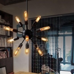 12-lichts retro vintage Sputnik kroonluchter