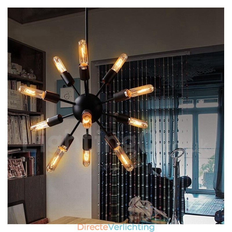 12-lichts retro vintage Sputnik kroonluchter