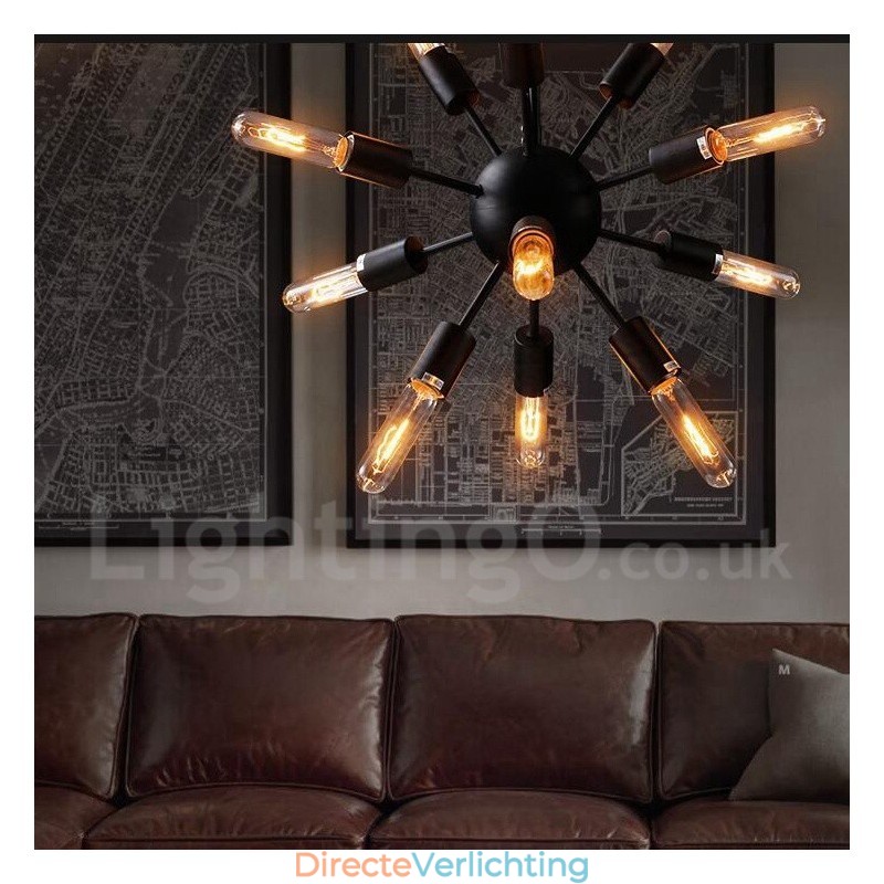 12-lichts retro vintage Sputnik kroonluchter