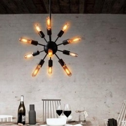 12-lichts retro vintage Sputnik kroonluchter