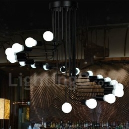 Zwarte moderne kroonluchterlamp