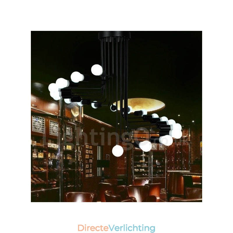 Zwarte moderne kroonluchterlamp