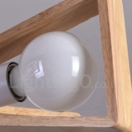 Houten enkelvoudige kroonluchterlamp met 8 lampen in moderne, eigentijdse stijl