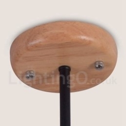 Houten enkelvoudige kroonluchterlamp met 8 lampen in moderne, eigentijdse stijl