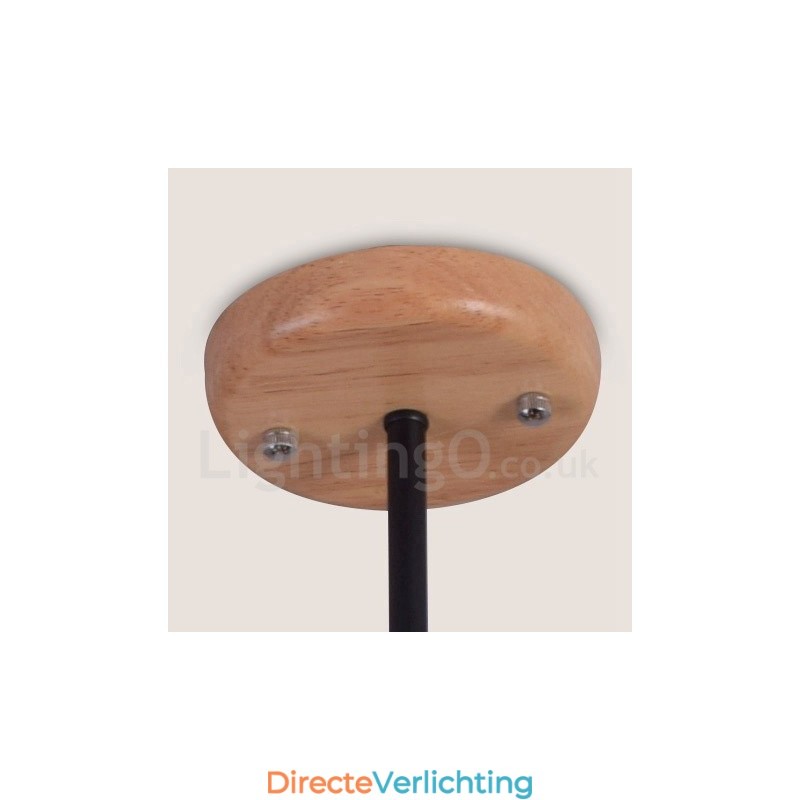 Houten enkelvoudige kroonluchterlamp met 8 lampen in moderne, eigentijdse stijl