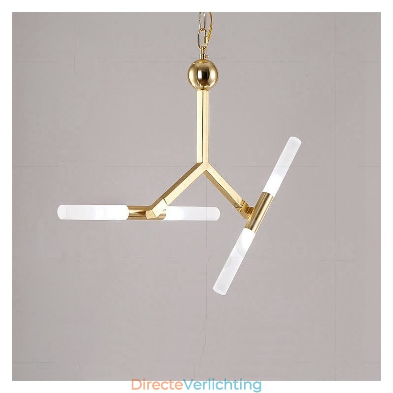 Moderne eigentijdse 2-laags 4-lichts gouden kroonluchterlamp
