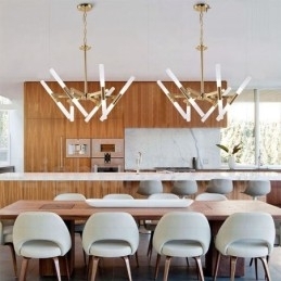 Moderne eigentijdse 2-laags 12-lichts gouden kroonluchterlamp
