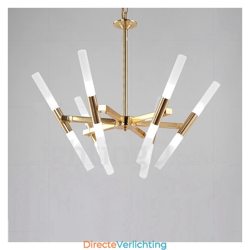 Moderne eigentijdse 2-laags 12-lichts gouden kroonluchterlamp