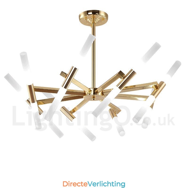 Moderne eigentijdse 2-laags 16-lichts gouden kroonluchterlamp