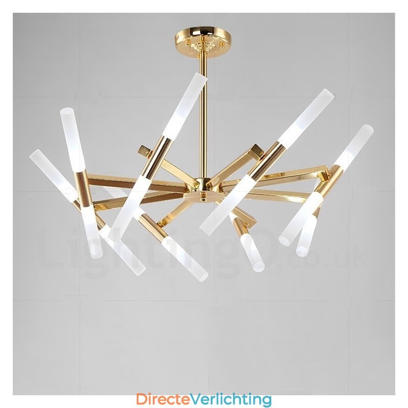 Moderne eigentijdse 2-laags 16-lichts gouden kroonluchterlamp
