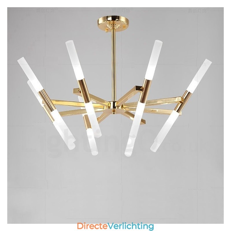 Moderne eigentijdse 2-laags 16-lichts gouden kroonluchterlamp