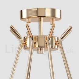30 Licht 2-laags moderne, eigentijdse metalen kroonluchterlamp met glazen kap