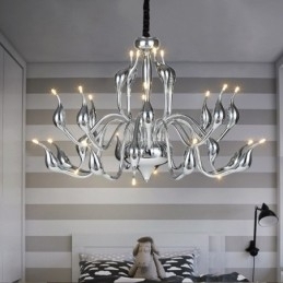 24 lampen moderne zwaan kroonluchterlamp G4 verchroomd lamp inbegrepen