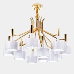 Moderne eigentijdse 12-lichts 2-laags kroonluchterlamp