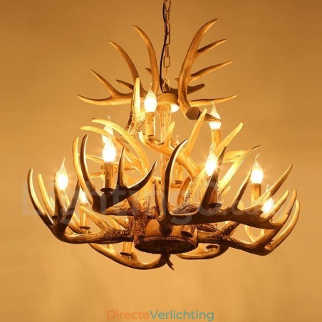 Vintage landelijke kroonluchter met 12 lampen Vintage landelijke kroonluchter met 12 lampen