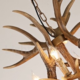 Vintage landelijke kroonluchter met 12 lampen