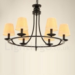 Landelijke Retro 6-lichts kroonluchterlamp met één laag