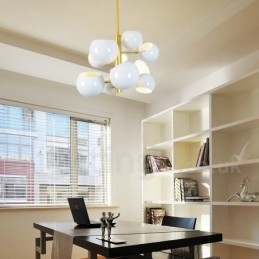 Witte 10-lichts moderne eigentijdse kroonluchterlamp
