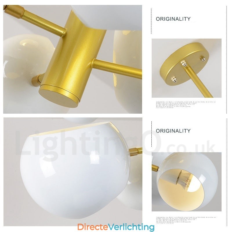 Witte 10-lichts moderne eigentijdse kroonluchterlamp
